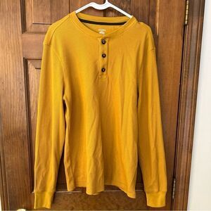 Jockey Goldenrod Long Sleeve Waffle Thermal Men’s Shirt Size Large